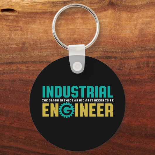 おもしろいギーク技術者産業エンジニアリング生 キーホルダー (正面)