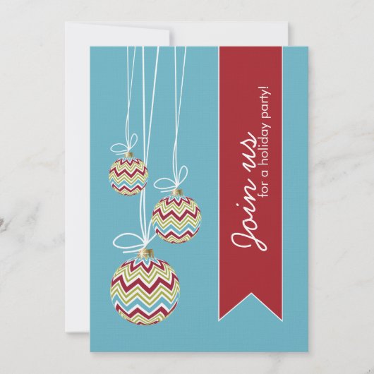 おもしろいクお洒落リスマスパーティの招待状 招待状 (正面)