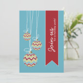 おもしろいクお洒落リスマスパーティの招待状 招待状 (スタンド正面)