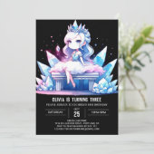 おもしろいクイーンプリンセス誕生日 招待状 (スタンド正面)