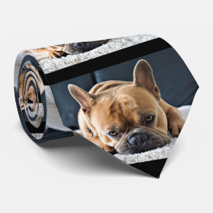 おもしろいクエルキーかわいフランスのいブルドッグネクタイ ネクタイ