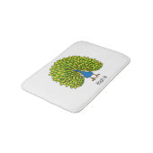 おもしろいクジャク鳥イラストレーション バスマット (アングル)