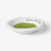 おもしろいクジャク鳥イラストレーション ペーパーボウル (傾斜あり)