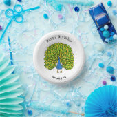 おもしろいクジャク鳥イラストレーション ペーパーボウル (パーティー)