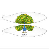 おもしろいクジャク鳥イラストレーション ミニバスケットボール (パネル)