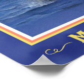 おもしろいクジラプリントザ・クラスルーム深いブルー ポスター (角)