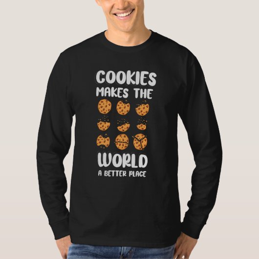 おもしろいクッキーが世界をより良くする Tシャツ (正面)