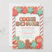 おもしろいクッキーエクスチェンジホリデーパーティー 招待状 (正面)
