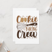 おもしろいクッキーベーキングクルーデザイン カード (正面/裏面インサイチュ)