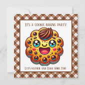 おもしろいクッキーベーキングパーティー 招待状 (正面)