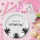 おもしろいクラウンブラックキャット誕生日 ペーパープレート (パーティー)