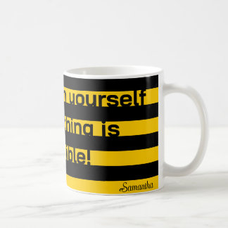 おもしろいクラシックストライプのまわりにストライプのパターン コーヒーマグカップ