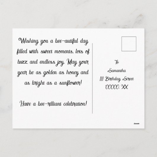 おもしろいクラシックストライプのまわりにストライプのパターン シーズンポストカード (裏面)