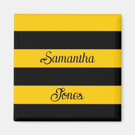 おもしろいクラシックストライプのまわりにストライプのパターン マグネット