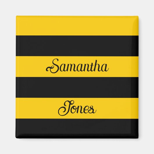 おもしろいクラシックストライプのまわりにストライプのパターン マグネット (正面)