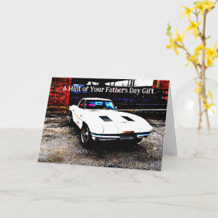 おもしろいクラシックスポーツカーの父の日カード カード