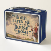 おもしろいクラシックレトロ食べアウト・オブ・ハウス引用文 メタルランチボックス (裏面)