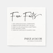 おもしろいクラシック事実ミニマルミニマル結婚リスト スタンダードカクテルナプキン (正面)