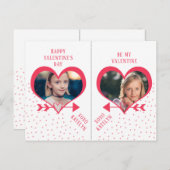おもしろいクラスバレンタインデーパーティーハートフォトカード シーズンポストカード (正面/裏面)