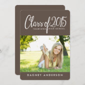 おもしろいクラス2015年写真卒業パーティー招待状 招待状 (正面/裏面)