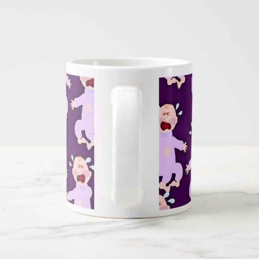 おもしろいクランキークライベビーキャラクターマンガアート ジャンボコーヒーマグカップ (裏面)