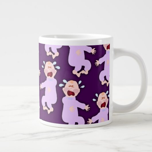 おもしろいクランキークライベビーキャラクターマンガアート ジャンボコーヒーマグカップ (右)