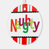 おもしろいクリいけなスカラフルモダンタイポグラフィ セラミックオーナメント (左)