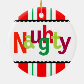 おもしろいクリいけなスカラフルモダンタイポグラフィ セラミックオーナメント (裏面)