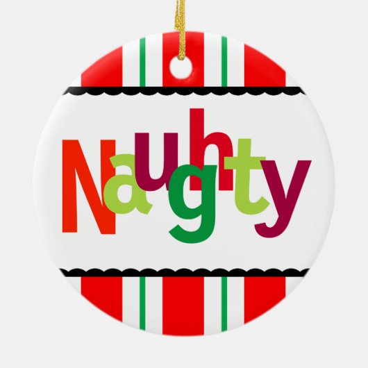 おもしろいクリいけなスカラフルモダンタイポグラフィ セラミックオーナメント (裏面)