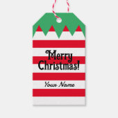 おもしろいクリストライプのス小妖精や小人スーツパーソナライズされた ギフトタグ (正面)