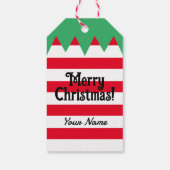 おもしろいクリストライプのス小妖精や小人スーツパーソナライズされた ギフトタグ (裏面)
