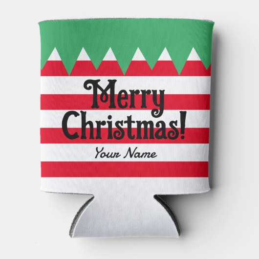 おもしろいクリストライプのス小妖精や小人スーツパーソナライズされた 缶クーラー (正面)