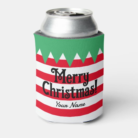 おもしろいクリストライプのス小妖精や小人スーツパーソナライズされた 缶クーラー (缶裏面)