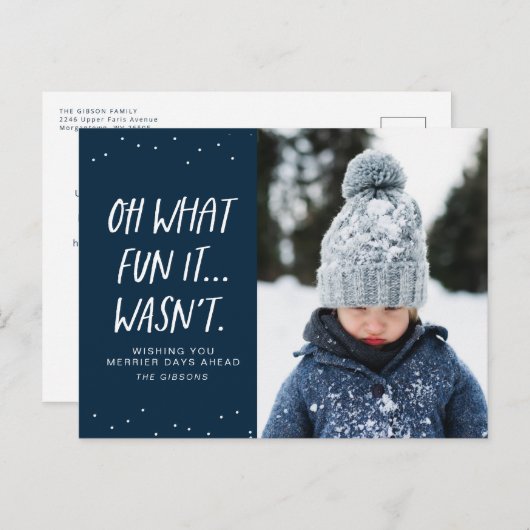 おもしろいクリスマスああ海軍じゃなかったおもしろい シーズンポストカード (正面/裏面)