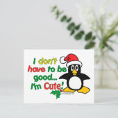 おもしろいクリスマスいい子にならなくかわいい! シーズンポストカード (スタンド正面)