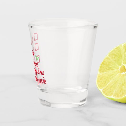 おもしろいクリスマスいけなサンタかニース ショットグラス (右)