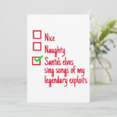 おもしろいクリスマスいけなサンタかニース シーズンカード (スタンド正面)