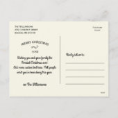 おもしろいクリスマスいけなサンタクロース シーズンポストカード (裏面)