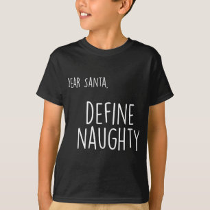 おもしろいクリスマスいけなニース親愛サンタNau Tシャツ
