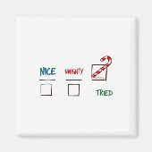 おもしろいクリスマスいけなニースIトライクリスマス マグネット (正面)