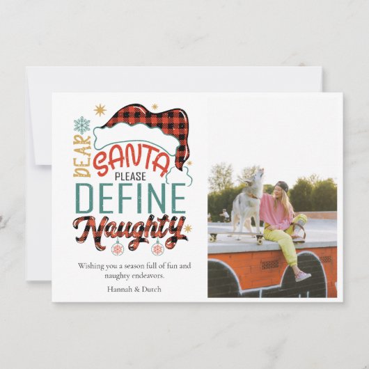 おもしろいクリスマスいけな写真の定義 ノートカード (正面)