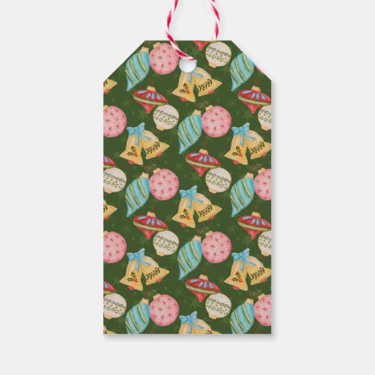 おもしろいクリスマスお洒落ベル伝統的懐かしい ギフトタグ (裏面)