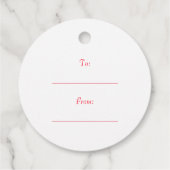 おもしろいクリスマスかわいいサンタクロース フェイバータグ (裏面)