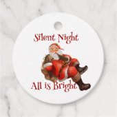 おもしろいクリスマスかわいいサンタクロース フェイバータグ (正面)