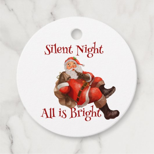 おもしろいクリスマスかわいいサンタクロース フェイバータグ (正面)