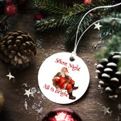 おもしろいクリスマスかわいいサンタクロース フェイバータグ