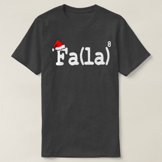 おもしろいクリスマスかわいい数学ファラララ Tシャツ (デザイン正面)
