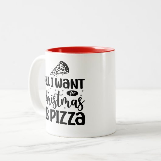 おもしろいクリスマスことわざ、休日引用文) ツートーンマグカップ (正面左)