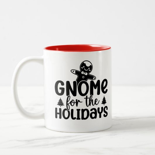 おもしろいクリスマスことわざ、休日引用文) ツートーンマグカップ (左)