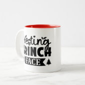 おもしろいクリスマスことわざ、休日引用文) ツートーンマグカップ (正面左)